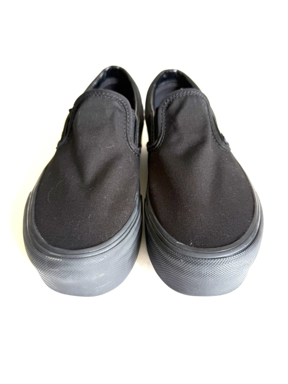 Vans Classic Slip-On Stackform Triple Black Platform Sneakers Sz 7.5W/6M EUC - Picture 8 of 15